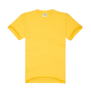 大黄色纯棉圆领广告衫系列（现货可印logo图案）
