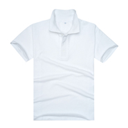 畅销版经典白色珠地网眼棉POLO衫（现货可印logo图案）
